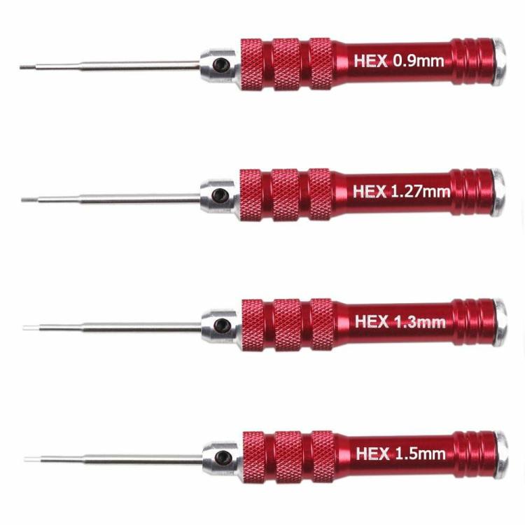 Drill Bit & Screwdriver | HSS Red Handle Hex Screwdriver Tool Set for RC Helicopter Repair Tools Drill Bit & Screwdriver Drill Bit & Screwdriver