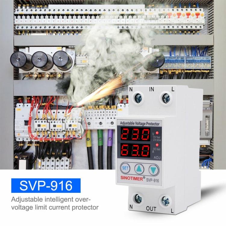 Electrical Instruments | 63A 230V Adjustable Voltage Protector Dual Display Limit Over Current Protection Electrical Instruments Electrical Instruments