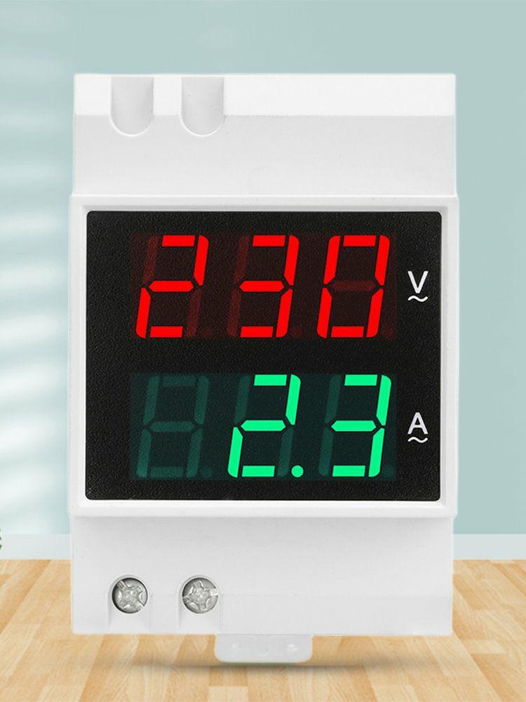 Electrical Instruments | AC80-500V Amp Voltage Tester LCD Screen 100A 2 in 1 Multimeter DIN Rail for Home Electrical Instruments Electrical Instruments