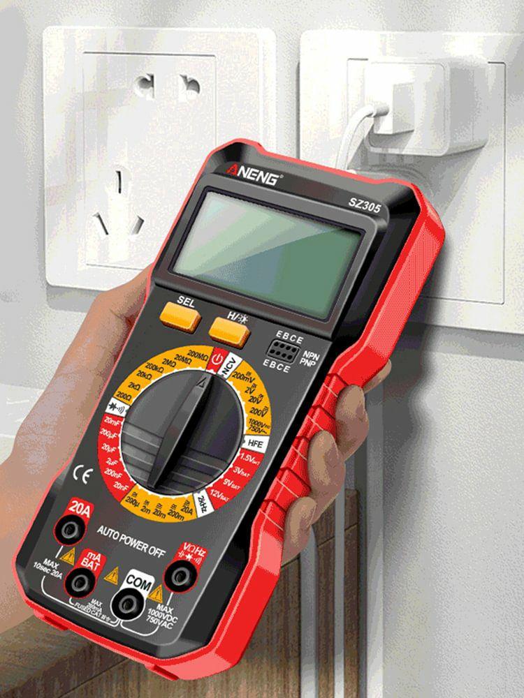 Electrical Instruments | AC/DC Voltage Tester 1999 Counts Voltage Detector for Diode/hFE Transistor Check Electrical Instruments Electrical Instruments