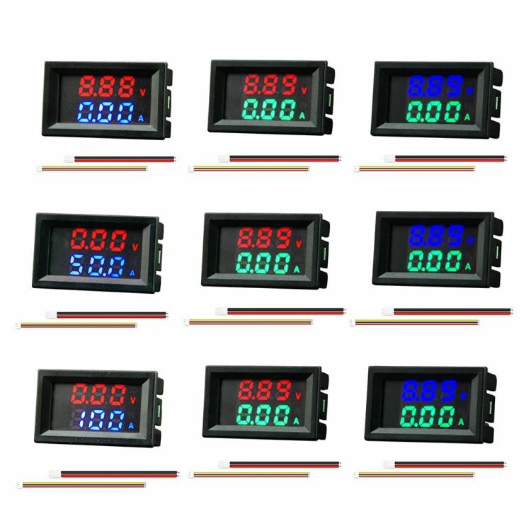 Electrical Instruments | DC 0-100V Amp Volt Gauge Dual LED Display Digital Voltage Current Meter Tool Electrical Instruments Electrical Instruments