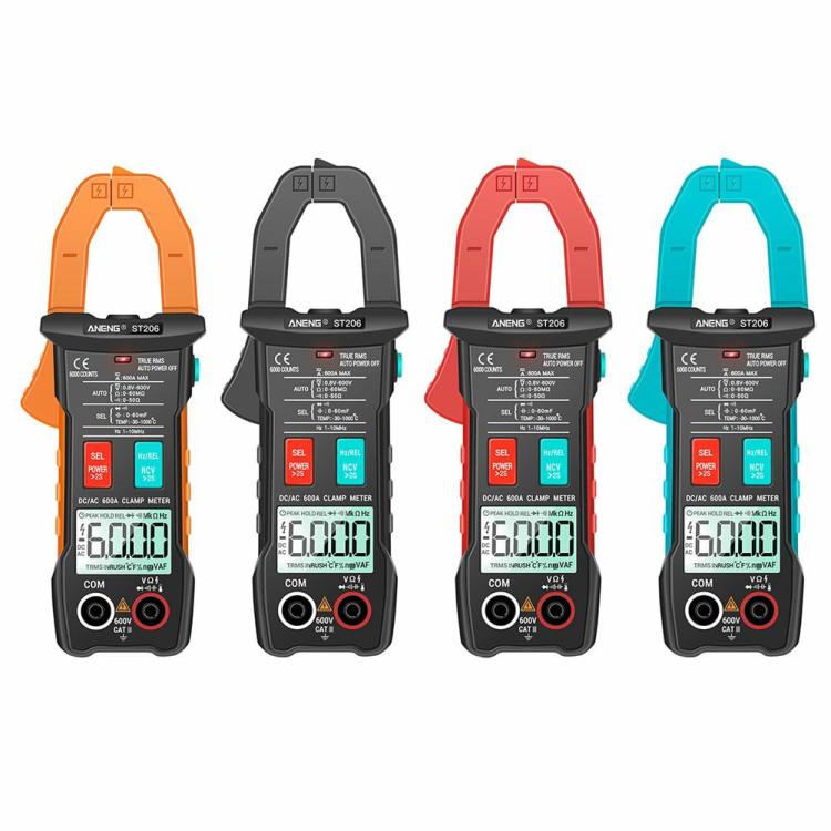 Electrical Instruments | ST206 AC/DC Clamp Meter Auto Range Multifunctional Clamp Meter Measurement Tools Electrical Instruments Black