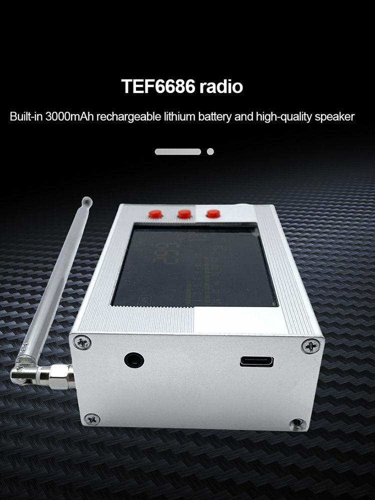 Electronic Measuring | TEF6686 AM FM Radio 2 Inch LCD Screen Shortwave Radio 3000mAh for SW MW LW FM AM Electronic Measuring Electronic Measuring