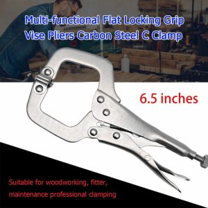 Locator & Fixing Clips | 6.5 Inch Heavy Duty C-Type Locking Plier with Swivel Pads Locking Clamp Pliers Locator & Fixing Clips Locator & Fixing Clips