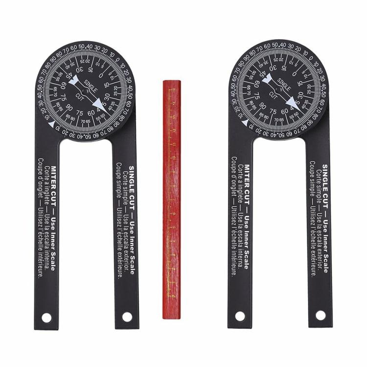 Measuring & Gauging | Woodworking Scale Protractor with Marking Pencil Accurate Angle Finder Tool Measurement & Analysis Measuring & Gauging