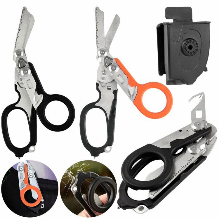 Other Hand Tools | Emergency Response Shears Stainless Steel Foldable First Aid Scissors Pliers Hand Tools Black/Black Orange/Jacket