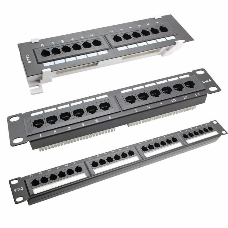 Other Tools | 12/24 Port CAT6 Patch Panel RJ45 Networking Wall Mount Rack Mounted Bracket Other Tools Other Tools