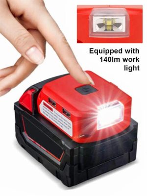 Other Tools | 12V 2A Battery Adapter Dual USB Battery Connector 18V Power Source for Milwaukee Other Tools Other Tools