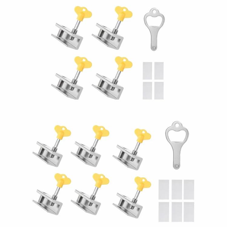 Other Tools | 4/6PCS Padlock Stop Aluminum Alloy Door Lock with Key Childproof Safety Key Lock Other Tools Other Tools