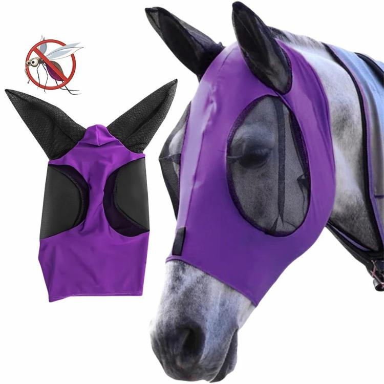 Other Tools | Anti Fly Stretchy Knitted Mesh Mask Ear Protection Horse Flying Mask Equine Mask Other Tools Black/Light Grey/Blue/Red/Purple