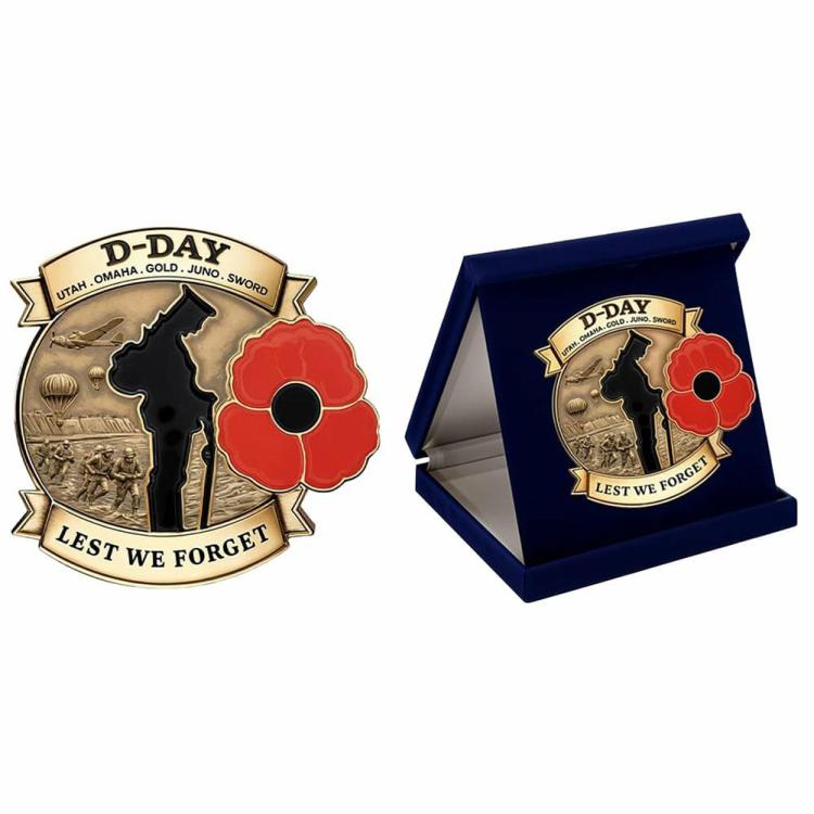 Other Tools | D-DAY 80th Anniversary Commemorative Badge with Box Decor Badge Memorabilia Gift Other Tools Other Tools