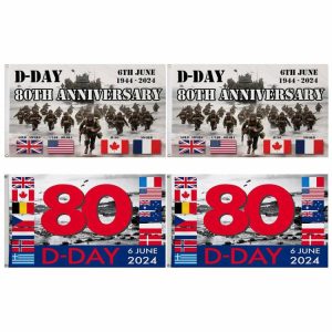 Other Tools | D-Day Flag 80th Anniversary Flag 5ftx3ft/3ftx2ft Commemorative Banner Decoration Other Tools Other Tools