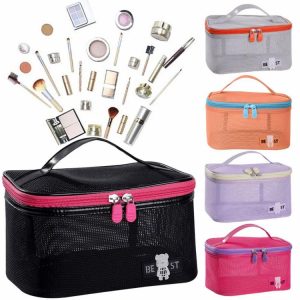 Other Tools | Women Portable Toiletry Bag Large Capacity Makeup Bag for Home Business Trip Other Tools Black/Grey/Orange/Purple/Rose Red