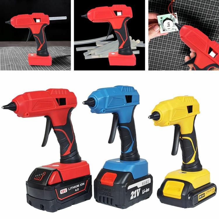 Power Guns | 100W Cordless Hot Glue Gun with 5PCS Glue Sticks for Home Repair Arts & Crafts Power Guns Power Guns