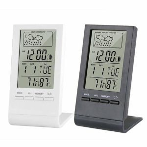 Temperature Instruments | CX-220 Digital Thermometer Hygrometer Indoor Alarm Clock Weather Station Measurement & Analysis Black/White