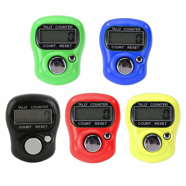 Timers & Counters | Mini Finger Counter LCD Electronic Digital Counter Counting Range 0-99999 Measurement & Analysis Green/Blue/Red/Black/Yellow/Pink