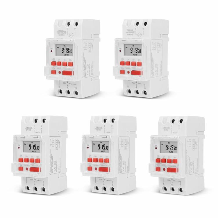 Timers & Counters | TM919B 30A Din Rail Mount Weekly Programmable Digital Timer Relay Switch Measurement & Analysis Timers & Counters