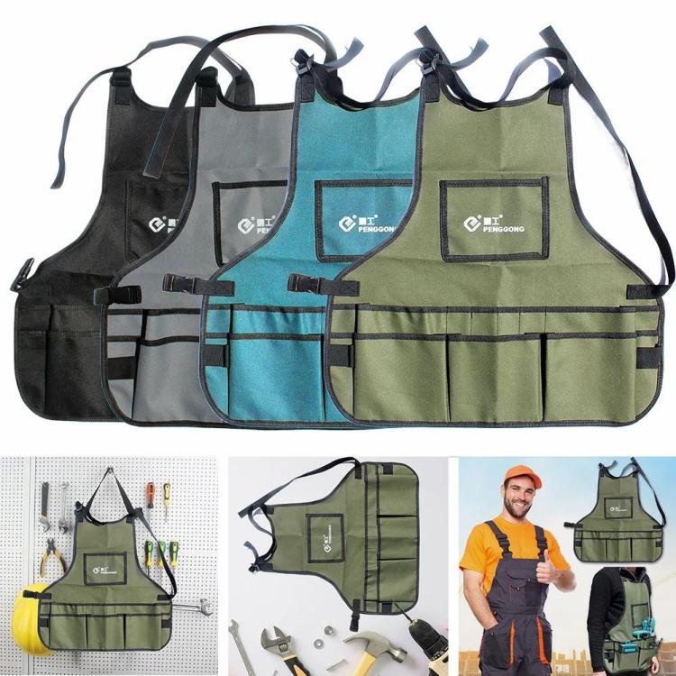 Tool Bags | Work Apron Oxford Cloth Waterproof Heavy Duty Woodworking Apron for Woman Men Tool Bags Army Green/Black/Grey/Blue