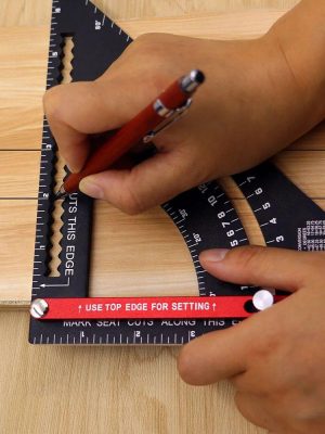 Woodworking Ruler | Angle Protractor Aluminum Alloy Scribe Triangle Ruler for Building Framing Tools Woodworking Ruler Woodworking Ruler