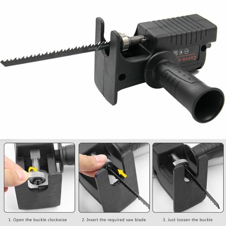 Other Hand Tools | Portable Reciprocating Saw Adapter with 3 Saw Blade Electric Drill Modified Tool Hand Tools Other Hand Tools