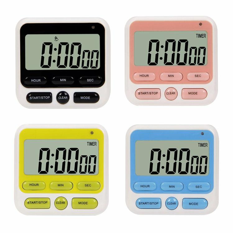 Timers & Counters | Digital Stopwatch Kitchen Cooking Countdown Timer Alarm Reminder Clock Measurement & Analysis Black/Pink