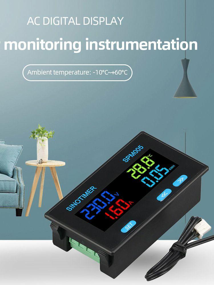 Electrical Instruments | AC Multi-Function Meter AC 60-300V Electricity Usage Monitor Accurate for Indoor Electrical Instruments Electrical Instruments