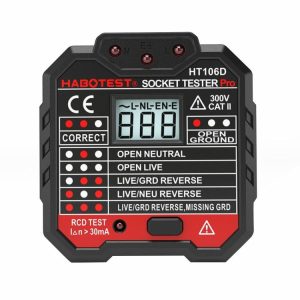 Electrical Instruments | Digital Display Socket Polarity Detector Backlit LCD Multi-function Electroscope Electrical Instruments Electrical Instruments