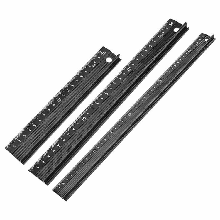 Measuring & Gauging | Multi-function Aluminum Alloy Hand Protective Ruler Non-slip Straight Ruler Measurement & Analysis Measuring & Gauging